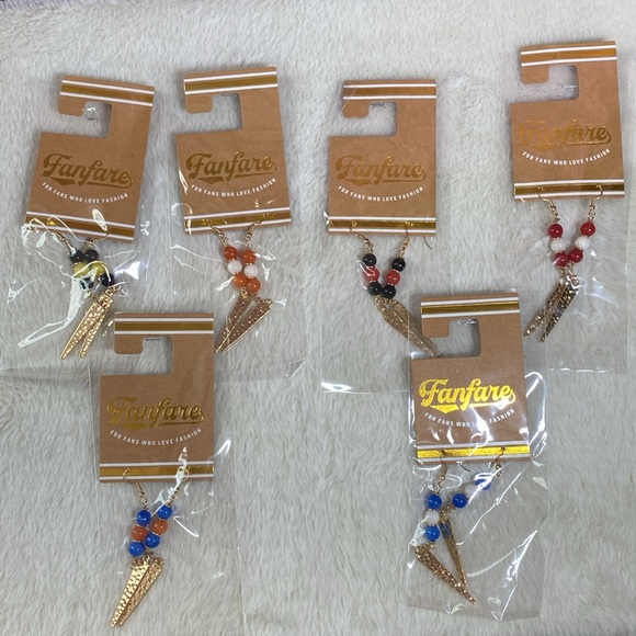 Colorful Glass Bead Spike Earrings NEW - Picture 8 of 8